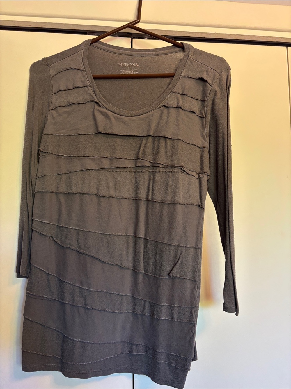 Merona Gray Long-Sleeve Layered Tunic Dress